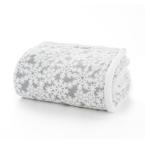 Deyongs Flakes Grey Soft Fleece Throw